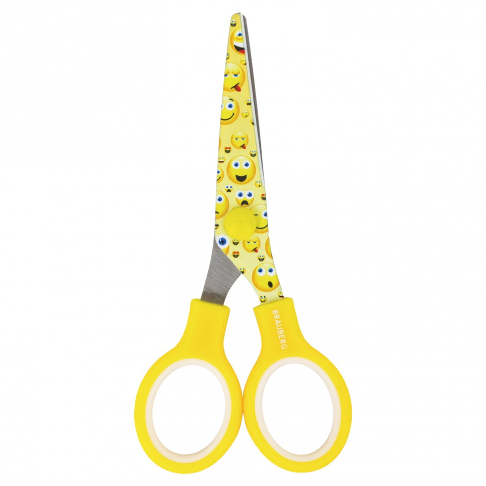 Ножницы детские Brauberg Kid Series Смайлики 130 мм 232274 цена за 12 шт , 